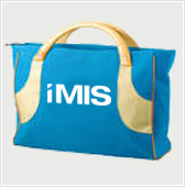 Blue tote bag with logo